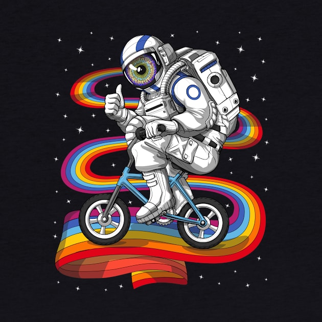 Psychedelic Astronaut Riding Bike by underheaven